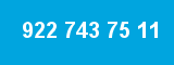 922 743 75 11